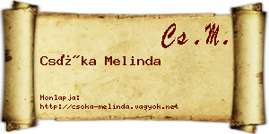 Csóka Melinda névjegykártya