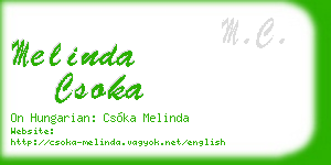 melinda csoka business card